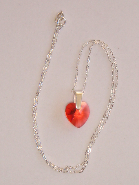 Padparadscha 14mm Heart