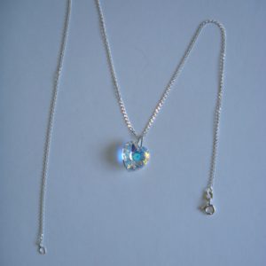 Crystal AB Heart - Silver
