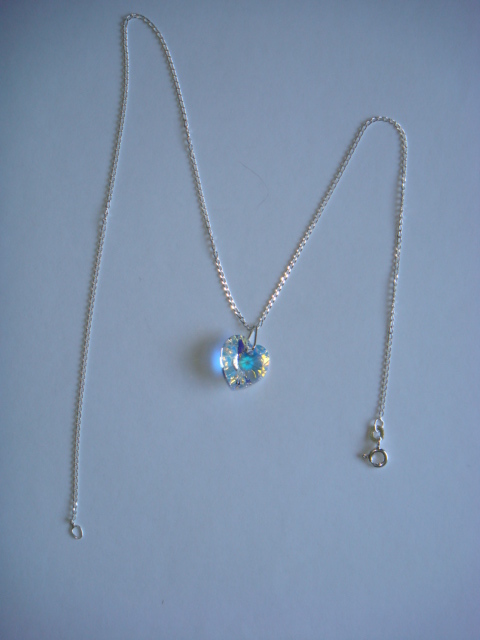 Crystal AB Heart - Silver