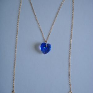 Sapphire AB Heart - Gold