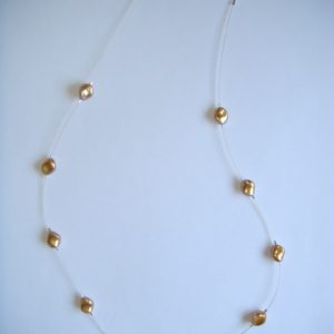 Swarovski Curved Pearls - Gold