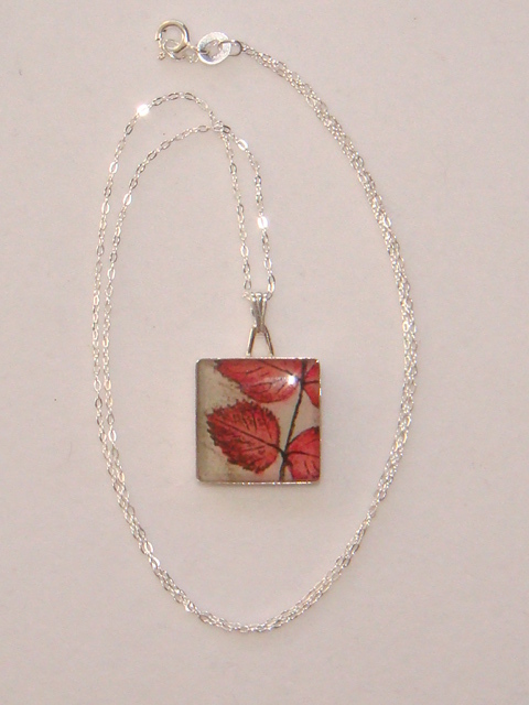 Taina Hartman: Pink Rose Leaf Sprig