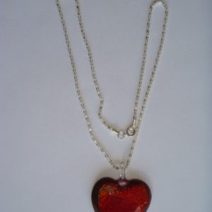 Red and Silver Heart I