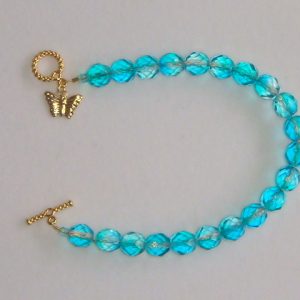 Crystal/Teal and Gold