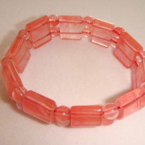 Cherry "Quartz" Stretch Bracelet