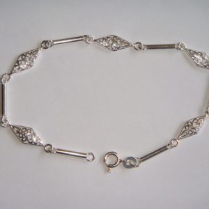Sterling Silver Chain - Diamond/Bar
