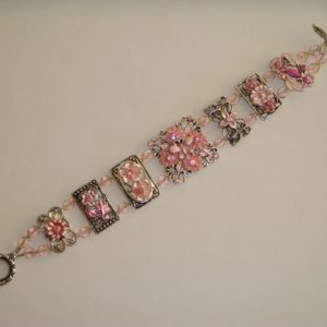 Floral Filigree Cuff - Vintage Rose