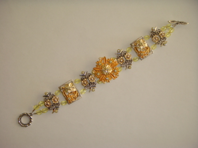 Floral Filigree Cuff - Fresh Daffodils