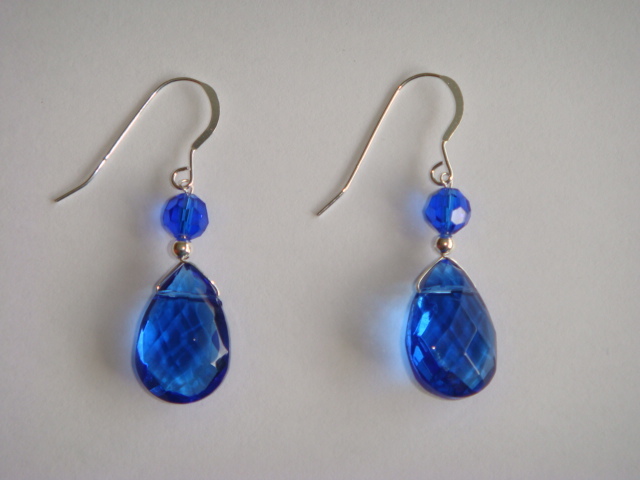 Blue Crystal Teardrops I