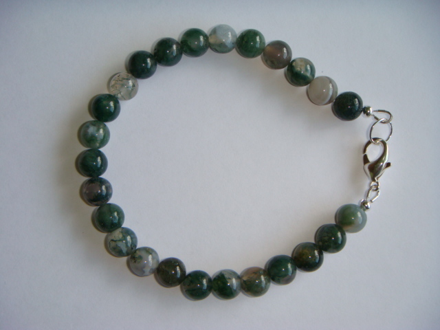Moss Agate and Silver
